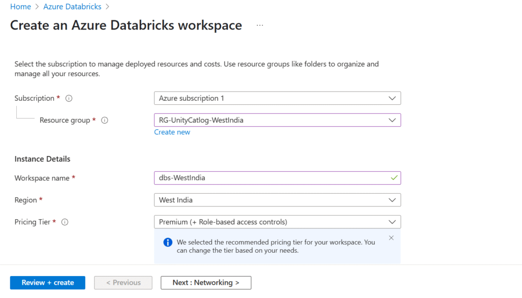 Unity Catalog Account Creation Process Create Data bricks account